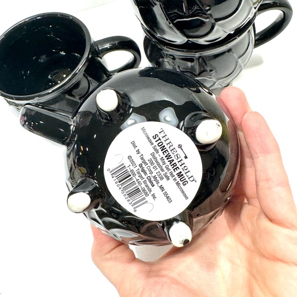 *NEW* THRESHOLD SPIDER BLACK CAULDRON COFFEE MUGS SET OF 4 - Picture 8 of 11